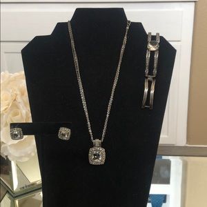Swarovski bracelet, earrings, and necklace set